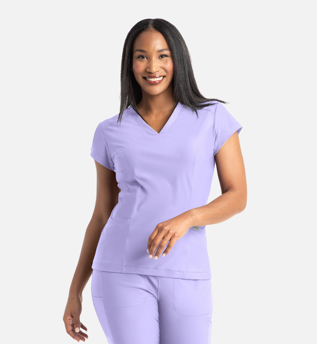 2501 - Embrace Scrubs Zoe - Banded V-Neck Top