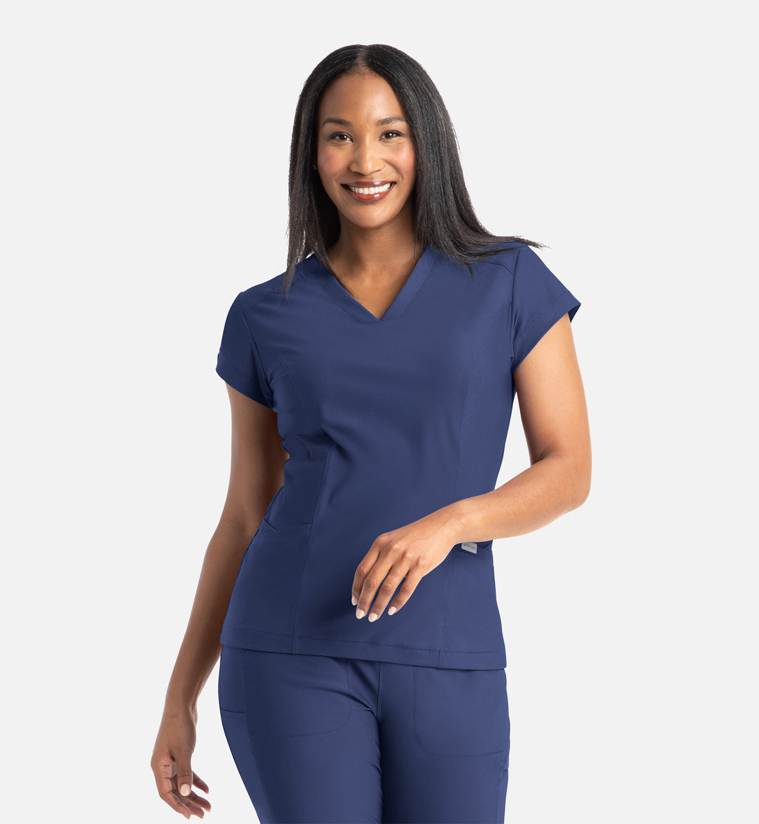 2501 - Embrace Scrubs Zoe - Banded V-Neck Top