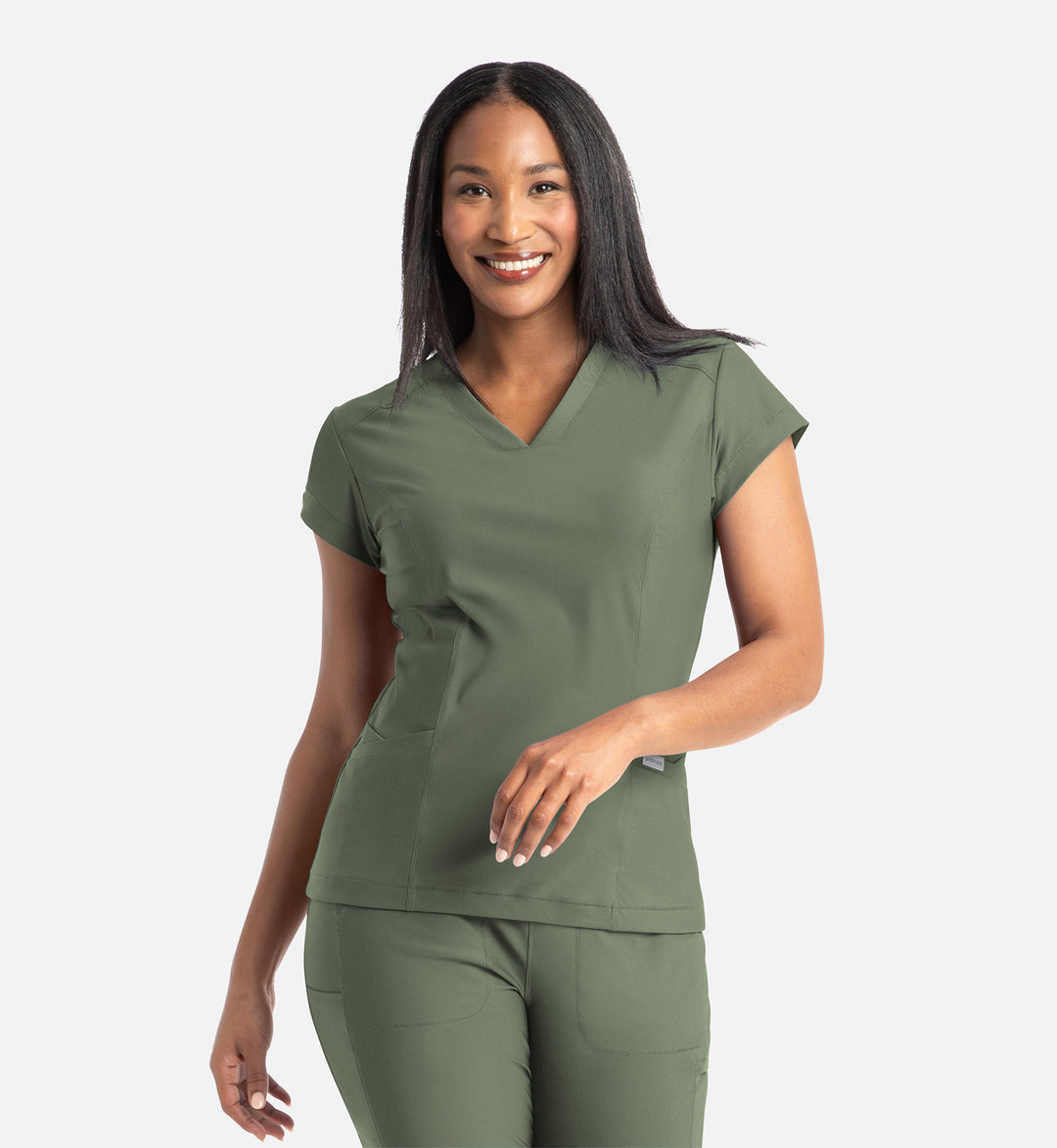 2501 - Embrace Scrubs Zoe - Banded V-Neck Top