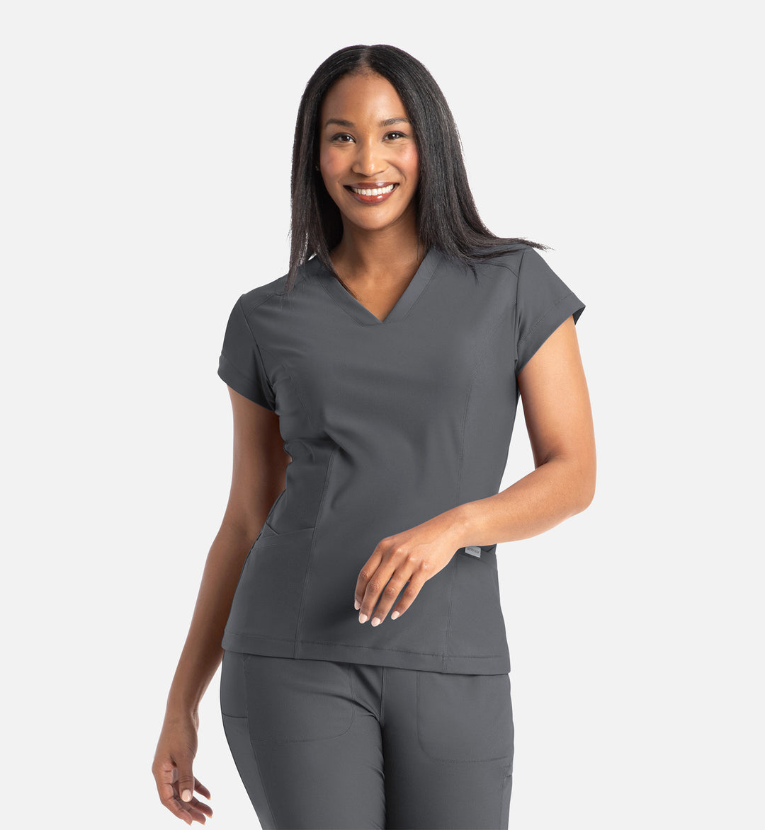 2501 - Embrace Scrubs Zoe - Banded V-Neck Top