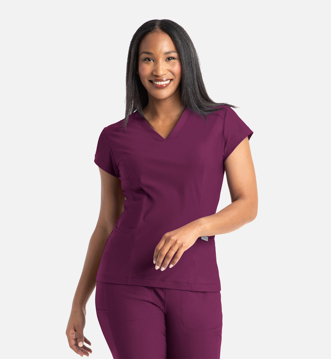 2501 - Embrace Scrubs Zoe - Banded V-Neck Top