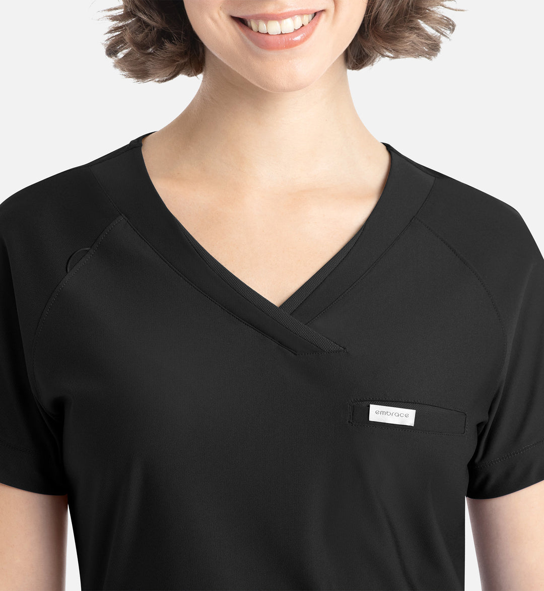 2502 - Embrace Scrubs Luna - Tuckable Y-Neck Top