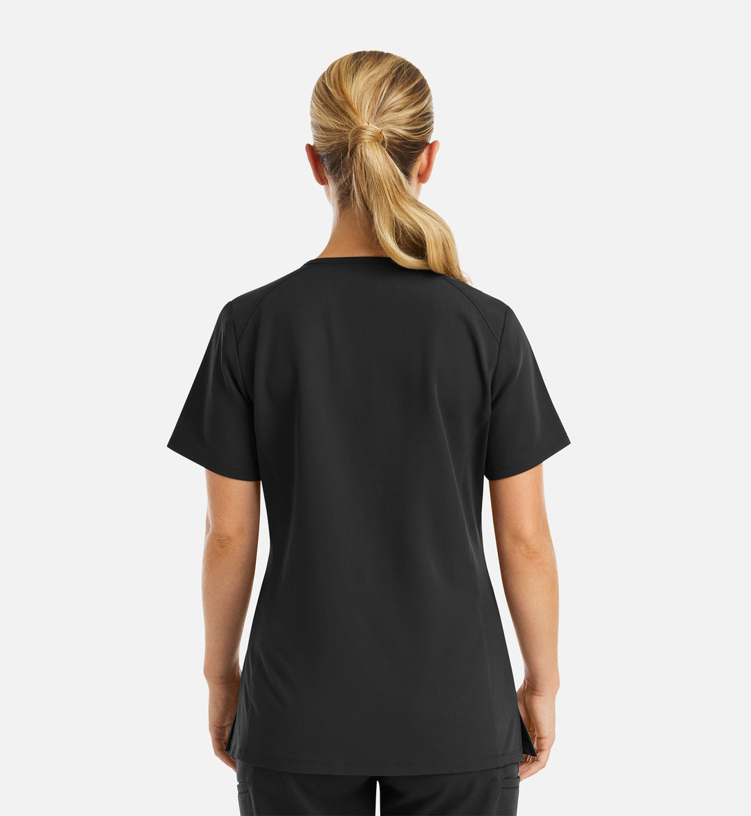 3902 - Matrix Pro - Women's Curved V-Neck Top With Metallic Detail