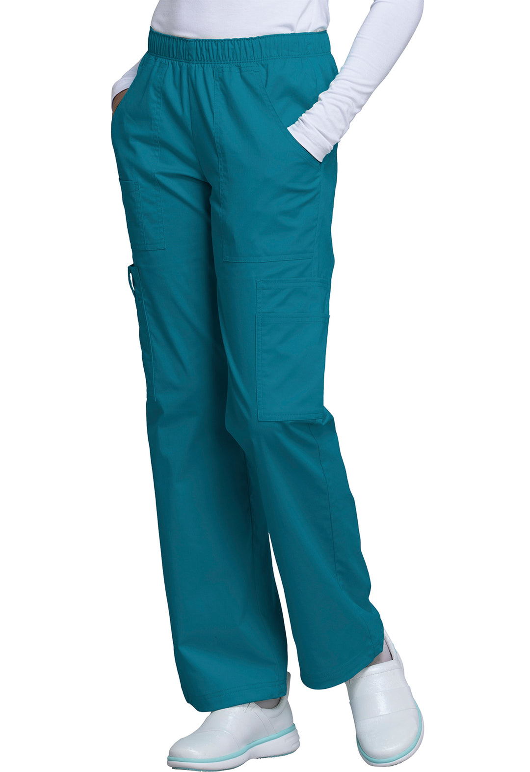 4005 - WW Core Stretch - Cherokee - Pantalón Cargo de Tiro Medio (Pull-On) - Mujer