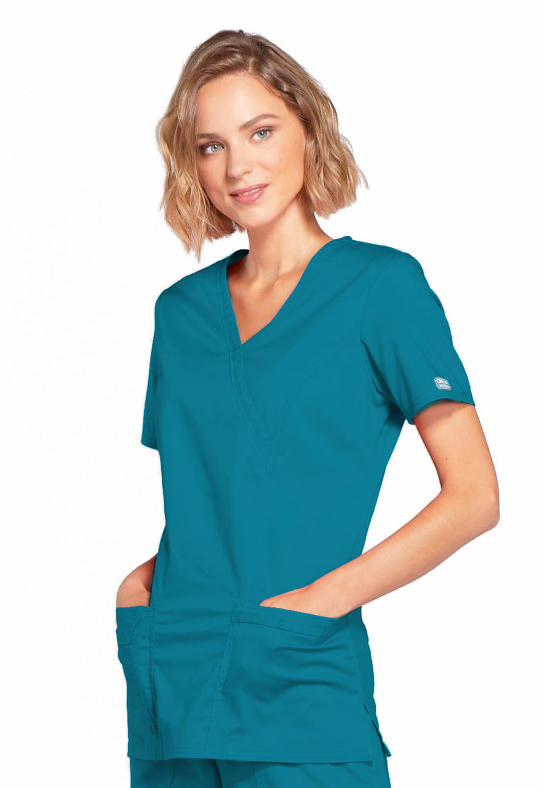 4728 - WW Core Stretch - Cherokee - Top Estilo Cruzado (Mock Wrap) - Mujer