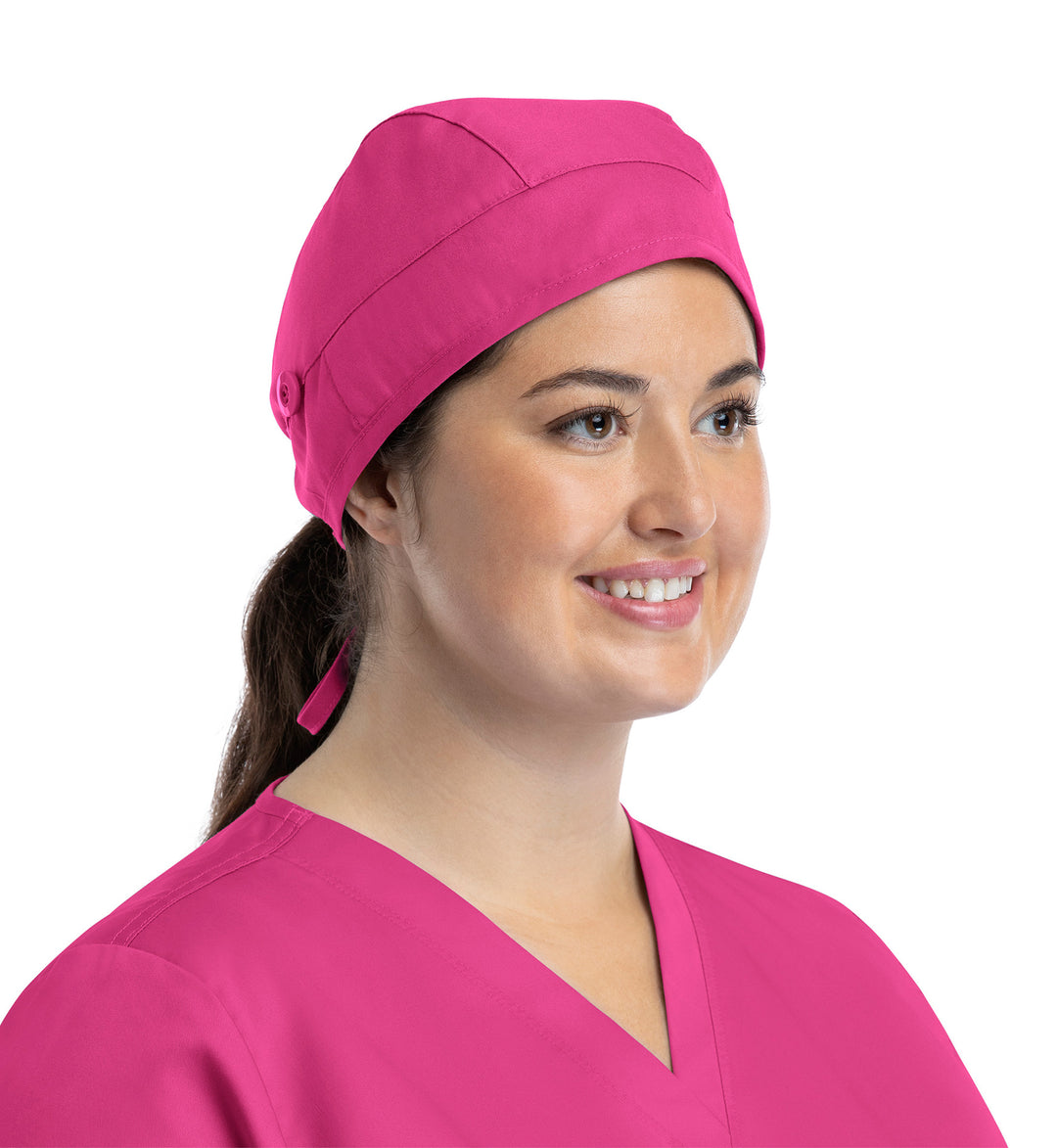 NC015 - Scrub Cap - Unisex Cap With Button